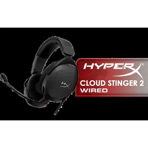 Hyperx Cloud Stinger 2 Core Gaming headset - Black - DTS Headphone:X Spatial Audio - 3.5mm Cable - 40mm drivers with enhanced bass - Flip-to-mute mic for convenience - Easy-Access Controls / 683L9AA