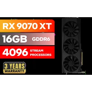 XFX Quicksilver AMD Radeon RX 9070 XT Graphics Card / 4096 Stream Processors / 256-bit Memory Interface / Boost Clock : 2970 MHz / AMD RDNA™ 4 Architecture / RX-97TQICKB9