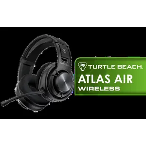 Turtle Beach Atlas Air Black Wireless Gaming Headset / 40mm Drivers / Flip-to-Mute Mic / Low Latency Wireless & Bluetooth® or Wired Mode / TBS-5101-05