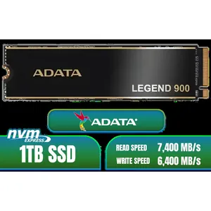 ADATA 1TB SSD Legend 900 PCIe Gen4x4 NVMe M.2 internal gaming SSD up to 7,000MB/s PS5 compatible (SLEG-900-1TCS)