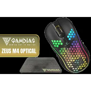 Gamdias ZEUS M4 RGB Optical Gaming Mouse & Mousepad 2 in 1 Combo / FREE Included NYX E1 Gaming MouseMat / Up to 12800 Adjustable DPI / Non-Skid Rubber-Back Gaming Mousemat
