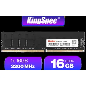 Kingspec 16GB (16x1) DDR4 3200MHz Desktop Memory Black / 288-Pin DIMM / 1.2V Low Voltage / Intel & AMD Compatible