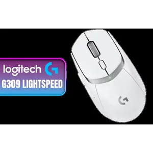 Logitech® G309 Lightspeed Wireless Mouse - White / Lightforce Hybrid Switches / Hero 25K Sensor / Lightweight 86g Design / 910-007208