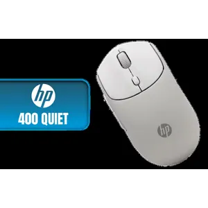 HP 400 Quiet Wireless Mouse - Maple / Quiet Clicks with Vertical & Horizontal Scrolling / Microsoft Wheel Shortcut Access / Bluetooth & 2.4GHz Wireless Connectivity / Up to 6000 Adjustable DPI / 24-Month Battery Life / Ambidextrous Silicone Rubber Design / AZ7B6AA