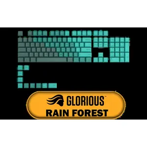 Glorious GPBT 114-Keys Premium PBT Mechanical Keyboard Keycaps - Rain Forest / Compatible with GMMK PRO & GMMK 2 / Fits Most Full-size/TKL Compact Keyboards / Non-Transparent Keycaps / US Layout / *Keyboard not Included* / GLO-KC-GPBT-RF