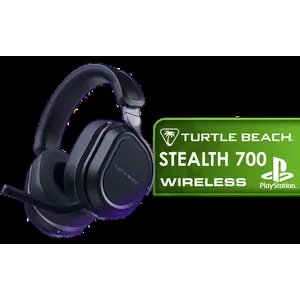 Turtle Beach Stealth 700 (Gen 3) Wireless Headset - PlayStation - Black / 60mm Eclipse Dual Drivers / Wireless or Bluetooth Connectivity / Uni-Directional Microphone / TBS-3101-05
