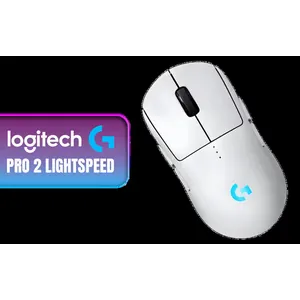 Logitech G PRO 2 LIGHTSPEED Wireless Gaming Mouse - White / Hero 2 Sensor / Lightsync RGB / Lightforce Switches