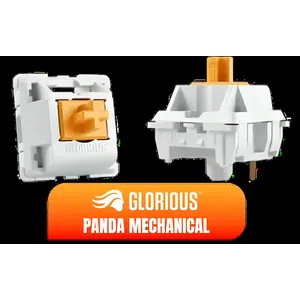 Glorious Panda Mechanical Keyboard Switches - Lubed / Tactile Style / Compatible with all GMMK Models / 36 switches per pack / SMD RGB light hole for RGB compatibility / GLO-SWT-HPANDA-LUBED