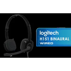 Logitech H151 Binaural Head-Band Headset, Black, (Headset, Black) / 981-000589
