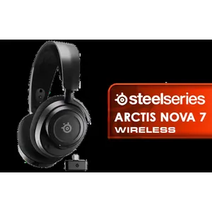 SteelSeries Arctis Nova 7 Wireless Multi-Platform Gaming Headset – Simultaneous Wireless 2.4GHz & Bluetooth – Comfort Design - Fast Charging 38Hr Battery – PC, PS, Switch, Mobile / 61553