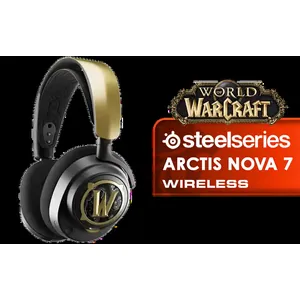 SteelSeries Arctis Nova 7 Wireless Multi-Platform Gaming Headset — World of Warcraft Edition — Free in-Game Items — 2.4GHz + Mixable Bluetooth — 38H USB-C Battery — PlayStation, PC, Switch / 61558