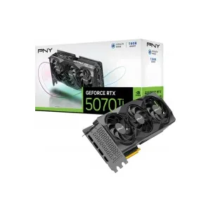PNY GeForce RTX 5070 Ti Overclocked Triple Fan 16GB GDDR7 Graphics Card / NVIDIA Blackwell Architecture / 8960 CUDA Cores / 3x DisplayPort & 1x HDMI / 300W TDP