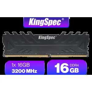 KingSpec 16GB (16x1) 3200mhz DDR4 Desktop Memory - Black / Premium 3D NAND Flash Memory / 1.2V Power-Saving Technology / Hollow Structure Metal Heatsink / KS3200D4M13516G\\n