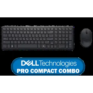 Dell Pro Compact Silent Keyboard and Mouse - KM555 / US International (QWERTY) / Wireless 2.4GHz and Bluetooth 5.1 / Multiple Hot Keys Functions