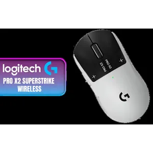Logitech PRO X2 SUPERSTRIKE Gaming Mouse – Lunar Eclipse / 2.4GHz LIGHTSPEED Wireless / HERO 2 Sensor 44,000 DPI / HITS Trigger System / 8000Hz Polling Rate / 5 Buttons / Up to 90H Battery