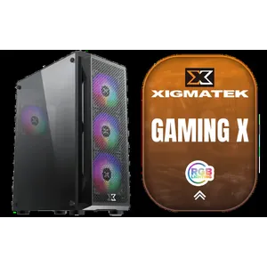 Xigmatek Gaming X Black Medium Tower PC Case ATX / Supports Motherboards up to ATX / 4 x Pre Installed RGB Fans / EN46621