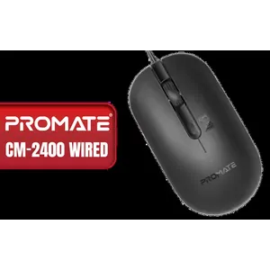 Promate CM-2400 Ergonomic Optical Mouse / 800, 1200, 1600, 2400 DPI / Ambidextrous Design / Mac OS & Windows OS Compatible / CM-2400