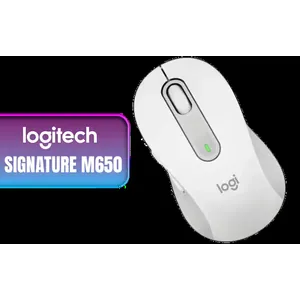 Logitech Signature M650 Wireless Mouse - For Small to Medium Sized Hands, 2-Year Battery, Silent Clicks, Customizable Side Buttons, Bluetooth, for PC/Mac/Multi-Device/Chromebook - Off White - 910-006255