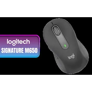 Logitech Signature M650 Wireless Mouse - For Small to Medium Sized Hands, 2-Year Battery, Silent Clicks, Customizable Side Buttons, Bluetooth, for PC/Mac/Multi-Device/Chromebook - Graphite / 910-006253