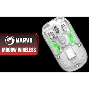 MARVO M808W Wireless Mouse / Up to 1600 DPI / 6 Programmable Buttons / RGB Backlight / polling rate up to 100Hz / M808W