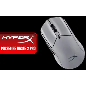 HyperX Pulsefire Haste 2 Pro 4K Wireless Gaming Mouse - Slate Grey / HyperX 26K Sensor Up To 26K DPI / True 4kHz Wireless Polling Rate / Dual-Mode 2.4GHz Wireless & Bluetooth Connectivity
