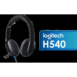 Logitech High-performance USB Headset H540 for Windows and Mac, Skype Certified / 981-000480