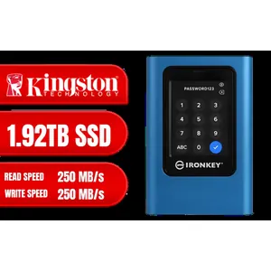 Kingston IronKey Vault Privacy 80 1.92TB External SSD | FIPS 197 | XTS-AES 256GB Encrypted | Touch Screen PIN | Secure Data Protection | IKVP80ES/1920G