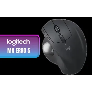 Logitech MX Ergo S Advanced Wireless Trackball Mouse - Graphite / 2,048 DPI Optical Sensor / 20° Tilt for Reduced Muscle Strain / Long-Lasting Battery with USB-C Charging / 6 Customizable Buttons
