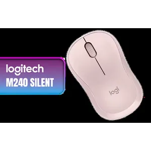 Logitech® M240 Silent Bluetooth Mouse - Rose / For Small-to-Medium Hands / 1x AA Battery (Pre-Installed) / 3 Buttons / 910-007121