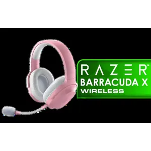 Razer Barracuda X Wireless Gaming & Mobile Headset - Quartz Pink (PC, Playstation, Switch, Android, iOS): 2.4GHz Wireless + Bluetooth / Lightweight / 40mm Drivers / Detachable Mic / 50 Hr Battery / RZ04-04430300-R3M1