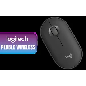 Logitech Pebble Mouse 2 M350s - Tonal Graphite / Ambidextrous / Multi-device pairing / Customizable middle button with Logi Options+ App / Silent clicks with Silent Touch Technology / 1 x AA Alkaline battery (pre-installed)
