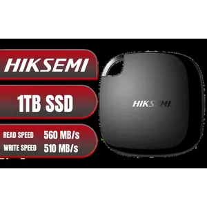 Hiksemi T100 Pocket 1TB Portable SSD / Up to 560 MB/s Read Speed / Up to 510 MB/s Write Speed / Ultra-Fast USB-C Transfers / Compact & Lightweight Design / Durable Shock-Resistant Build / Wide Multi-Device Compatibility / Silent Solid-State Operation / Low Power Consumption / Minimal Heat Output / HS-ESSD-T100-1024G