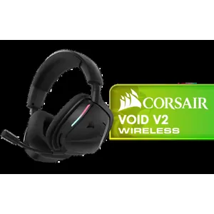Corsair Void v2 Wireless Gaming Headset with Bluetooth for PC, PS5, PS4, Switch, Mobile – Dolby Atmos, 70 Hr Battery, Dual Wireless, Lightweight, Fast Charging – Carbon