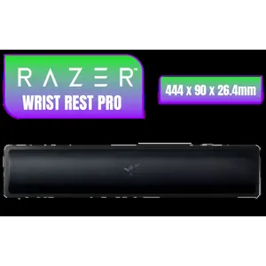 Razer Ergonomic Cooling Gel-Infused Wrist Rest Pro for Full-Sized Keyboards - Cooling Cushion for Gaming Comfort - Universal Compatibility with Full-Sized Keyboards - Anti-Slip Feet for Secure Play — Black