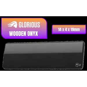 Glorious Gaming Wooden Wrist Rest - TENKEYLESS (TKL) - Onyx/Black - Mechanical Keyboards Wood Ergonomic Palm Rest| 14x4 inches/19mm Thick (GV-87-DARK)