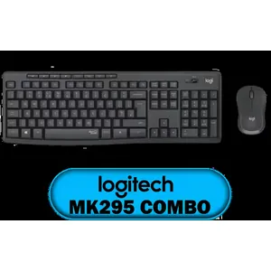 Logitech MK295 Wireless Keyboard And Mouse Combo / Long Battery Life / Durable And Reliable / Full-Size, Spill-Resistant Design / 920-009800