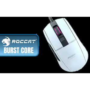 Roccat Burst Core - Extreme Lightweight Optical Core Gaming Mouse (high precision, optical sensor 8,500 dpi, only 68g, designed in Germany), white ROC-11-751