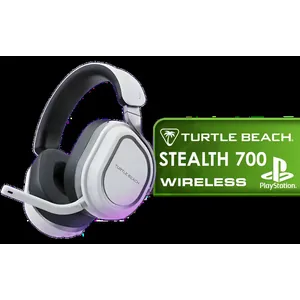 Turtle Beach Stealth 700 (Gen 3) Wireless Headset - PlayStation - White/ 60mm Eclipse Dual Drivers / Wireless or Bluetooth Connectivity / Uni-Directional Microphone / TBS-3101-15