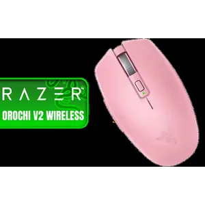 Razer Orochi V2 Mobile Wireless Gaming Mouse: Ultra Lightweight - 2 Wireless Modes - Up to 950 Hr Battery Life - Mechanical Mouse Switches - 5G Advanced 18K DPI Optical Sensor - Quartz Pink / RZ01-03731200-R3G1