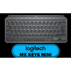 Logitech MX Keys Mini Minimalist Wireless Illuminated Keyboard, Compact, Bluetooth, Backlit, USB-C, Compatible with Apple macOS, iOS, Windows, Linux, Android, Metal Build - Graphite - 920-010498