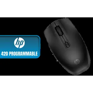 HP 420 Programmable Bluetooth Mouse - Bluetooth with Swift Pair to 3 Multi-Devices, 4K DPI, Quiet clicks, Compatible with Windows/Mac/Chromebook, Laptop, Notebook Black / 7M1D3AA