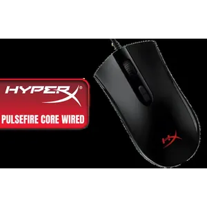 HyperX Pulsefire Core - RGB Gaming Mouse, Software Controlled RGB Light Effects & Macro Customization, Pixart 3327 Sensor up to 6,200DPI, 7 Programmable Buttons, Mouse Weight 87g / 4P4F8AA