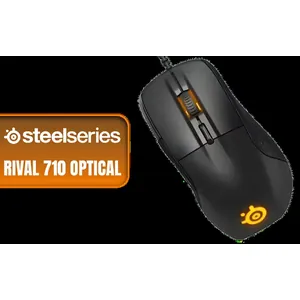 Steelseries Rival 710 Optical Gaming Mouse / 12000 CPI / TrueMove3 Optical Pinpoint Accuracy Tracking / Split-Trigger 60M Click Mechanical Switches / Swappable Modular Parts Customization / Pure PTFE Smoothest Swipes Performance / Tactile Alerts Ultimate Ready Notifications
