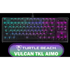 TURTLE BEACH Vulcan TKL AIMO Black US Mechanical Gaming Keyboard / Tenkeyless / TITAN Linear Switches / Detachable USB-C / On-Board Tournament Profile / Aluminum Frame / Mixer-Style Media Controls / Anti-Ghosting / AIMO RGB Lighting