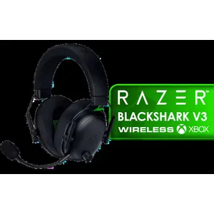 Razer BlackShark V3 Wireless Xbox Gaming Headset - Black / Detachable Mic / 50mm Drivers / Noise-Isolating Earcups w/ Ultra-Soft Memory Foam / 70 Hr Battery Life