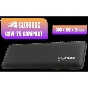 Glorious Gaming Wrist Pad/Rest - Compact - Mechanical Keyboards, Stitched Edges, Ergonomic | 12x4 inches/ (0.7in/17mm) Thickness (GSW-75)