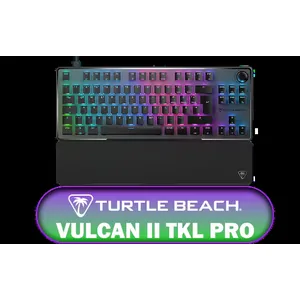 TURTLE BEACH Vulcan II TKL Pro Black US Mechanical Gaming Keyboard / Hall-Effect Magnetic Switches 150M Clicks / Rapid Trigger & Adjustable Multi-Point Actuation / 5 On-Board Profiles / Easy-Shift[+] / Anti-Ghosting / AIMO RGB Lighting / Push-to-Mute Volume Wheel