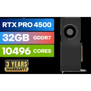 LEADTEK NVIDIA RTX PRO 4500 Blackwell 32GB GDDR7 Workstation Graphics Card / 10,496 Nvidia CUDA Cores / 896GB/s Memory Bandwidth / NVIDIA Blackwell Architecture / 126X3000100