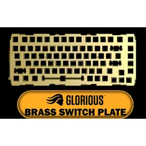 Glorious GMMK Pro Brass Switch Plate / Ideal for Linear Switches / 83 Keys / US Layout / GLO-ACC-P75-SP-B