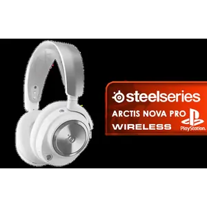 SteelSeries Arctis Nova Pro Wireless Multi-System Gaming Headset - Neodymium Magnetic Drivers - Active Noise Cancellation - Infinity Power System - Gen 2 Mic - PC, PS5, PS4, Switch, Mobile - White / 61524